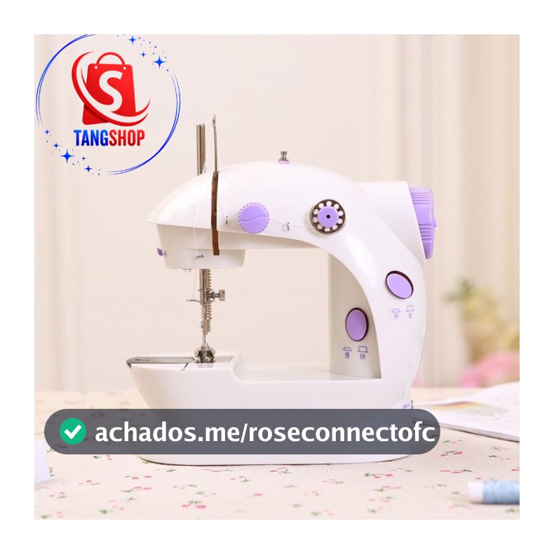 Mini Maquina De Costura Elétrica Bivolt  + Pedal Portátil