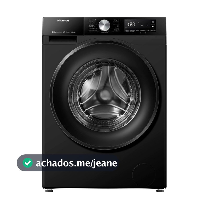 Lava e Seca Hisense 3s 14/9kg com Motor Inverter Wi-fi e Steam Wd3s14 Preta