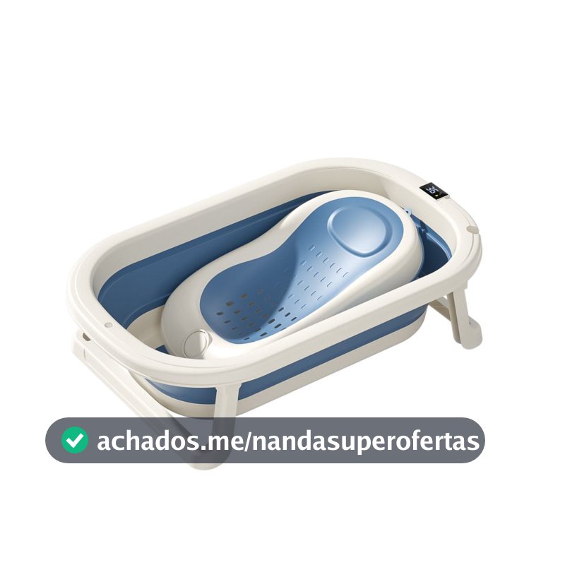 Banheira De Bebê Vesi Pequena 28 L | Dobrável com Termômetro