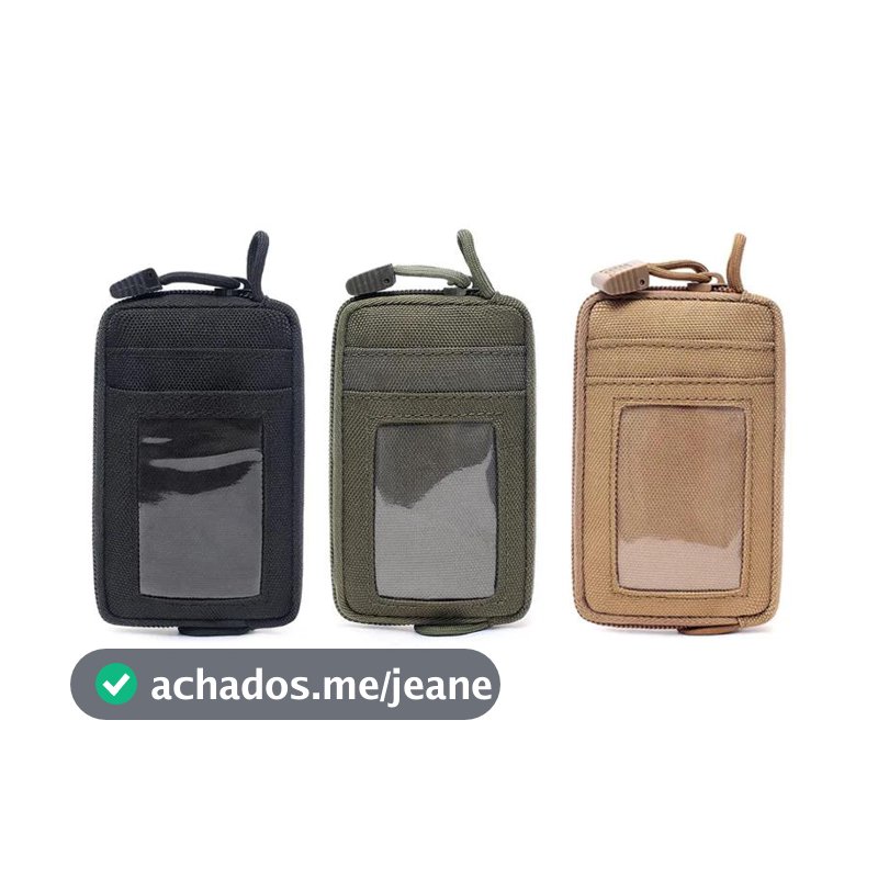 Acessório de Ventilador Militar EDC Bolsa Pequena de Cintura para Viagem ao Ar Livre Mini Bolsa de Moedas com Interlayer Can Hold Card Key Case