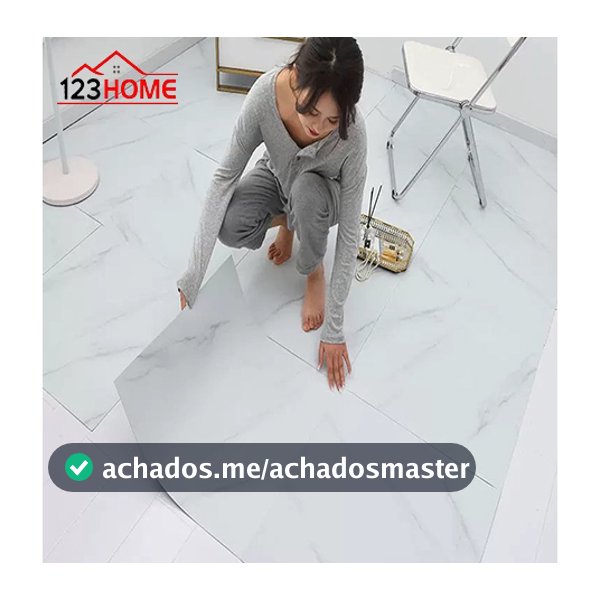 Kit 15 Placas Adesivas Autocolante para Piso Estilo Marmorizado 60cm x 60cm Cobertura 5,4m² - Diversos Modelos