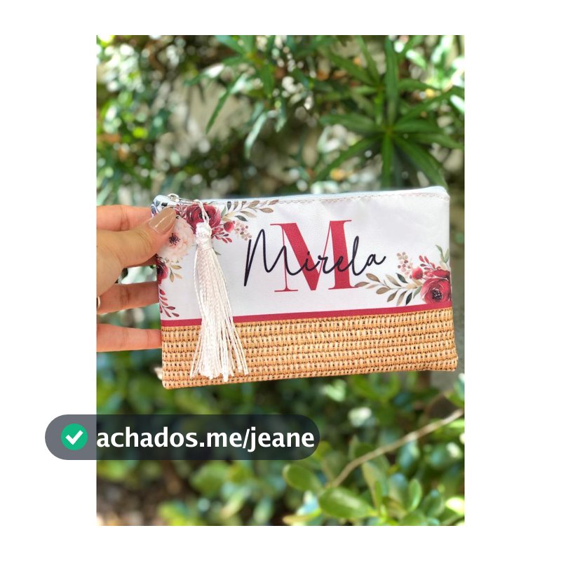 kit com 10  Necessaire  marsala floral Personalizado Com Nome Para Casamento madrinhas  Formatura Daminha lembrancinha