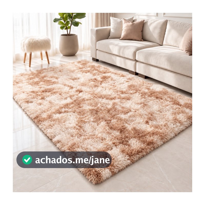 Tapete Sala 1,50x1,00 Peludo 4 Cm De Altura Shaggy Promoção