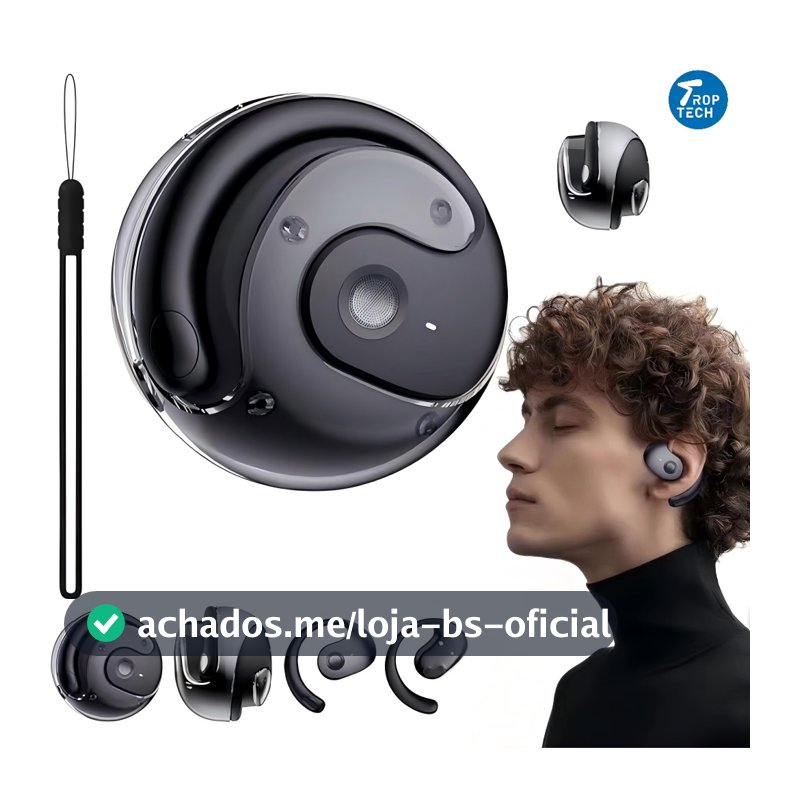 Fone de ouvido Sem fio Bluetooth  Ergonômico TWS Suporte Orelha Pendurada Anti-queda
