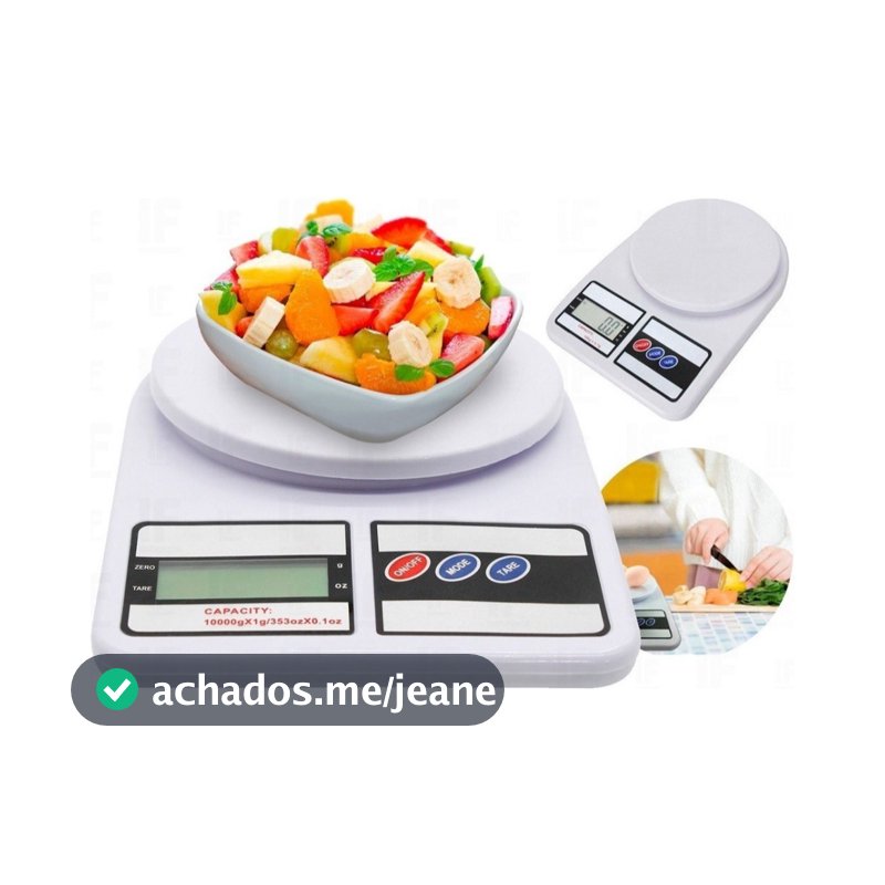 Balança Digital Cozinha Precisão Doméstica Alimentos 1gr Até 10kg Branco 10 Kg