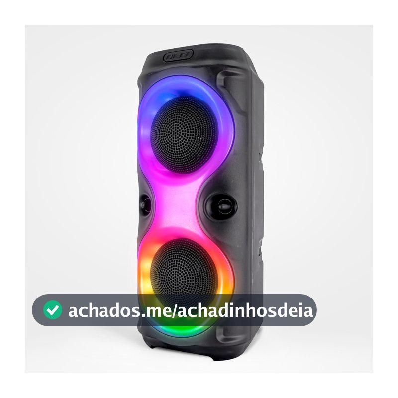 Caixa de som Bluetooth Portátil Com Led RGB Portátil FM USB TWS 30W Para Praia, Festa ou Viagem
