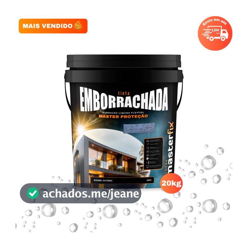 Tinta Emborrachada Borracha Líquida MasterFix 20KG TINTA IMPERMEABILIZANTE DE PARADE - REBOCO - LAJE - MASTER PROTEÇÃO