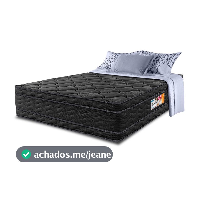 Colchão Queen OrtoFirm Black 158x198x32 Double Face Espuma D33 Preto