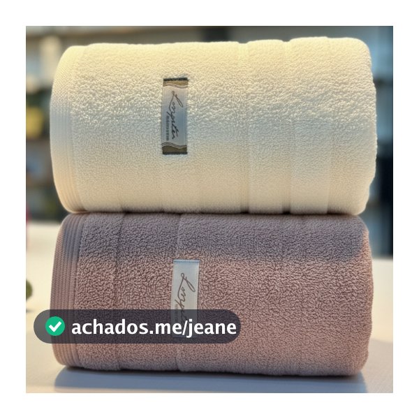 Kit 2 Toalhas de Banho Grande Super Luxo Premium 100% Algodão Grossa Macia Absorção Superior