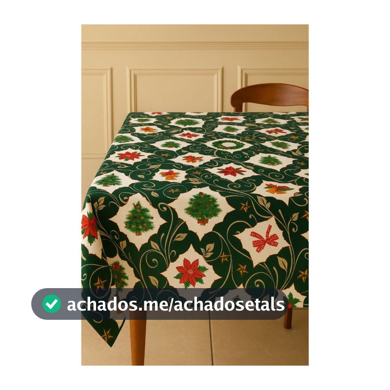 Toalha Natal Decoração de Natal mesa 4,6,8 e 10 lugares Estampa Natalina Oxford