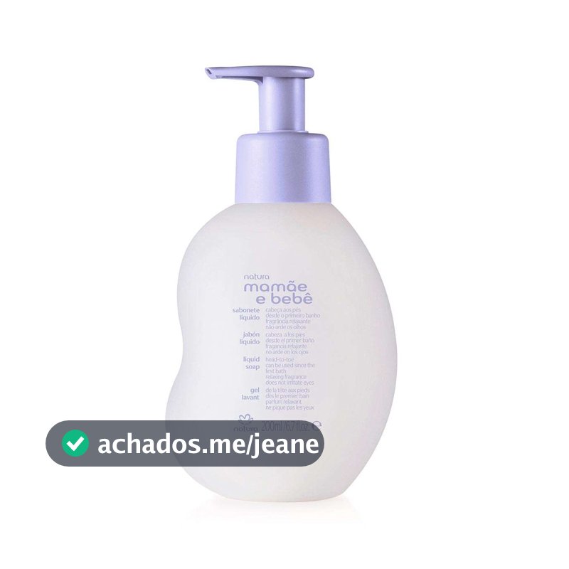 Sabonete Liquido Relaxante da Cabeça aos Pés Mamãe e Bebê - Natura - 200 ml