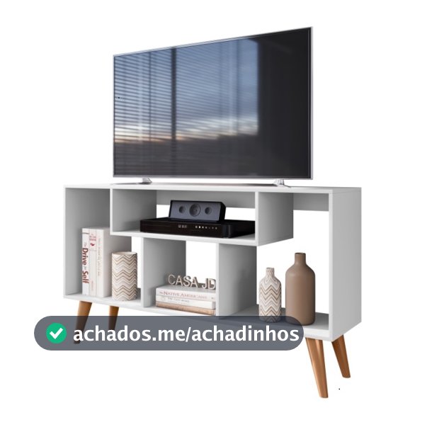 Rack Bancada Moderno com Nichos Sala Aparador Com Pés Retro Zaahraah  - Várias Cores