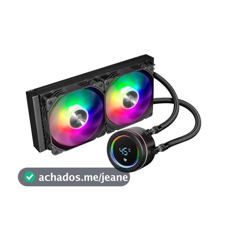 Water Cooler Pichau Aqua 240X, ARGB, 240mm, Preto, PCH-AQA240X-BK01