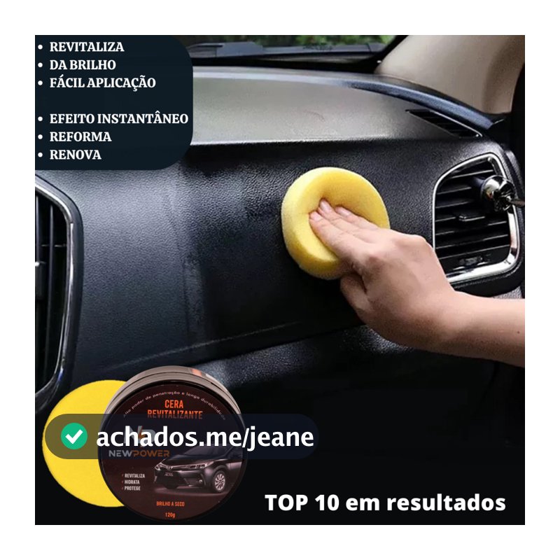 Revitalizador Cera de Plásticos NewPower Renova Parachoque o melhor e Envio Rápido Garantido J007