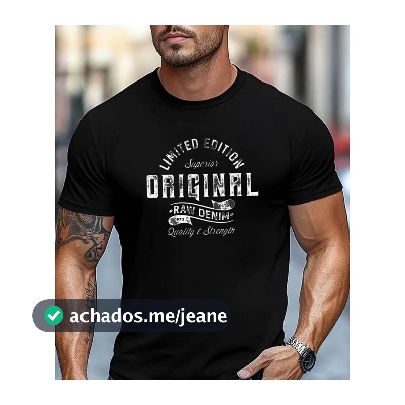 Camiseta Masculina com Estampa ''Original'' Qualidade e Estilo 100% Algodão