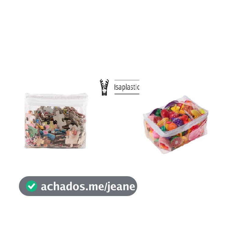 Saquinho Organizador Brinquedos E Quebra Cabeça Com Zíper P e M