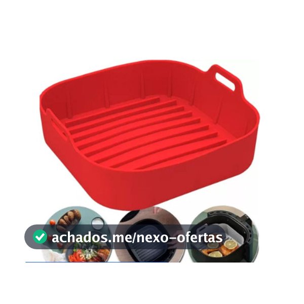 Forma De Silicone Air fryer Antiaderente Cesto Silicone Fritadeira Elétrica Quadrado