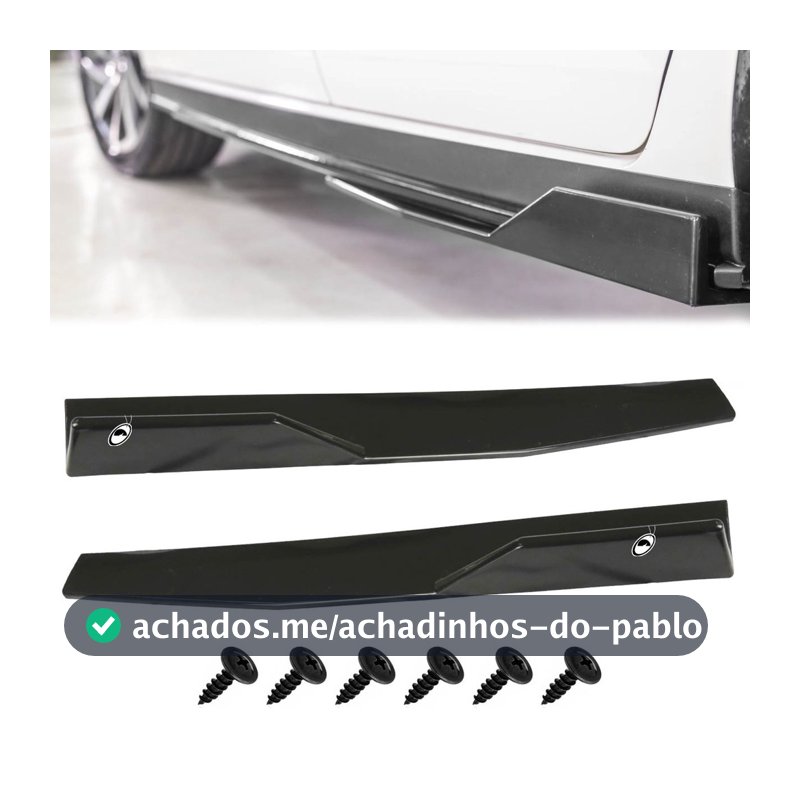 Jogo Saia Lateral Splitter Side Winglet Universal TG Poli Black piano