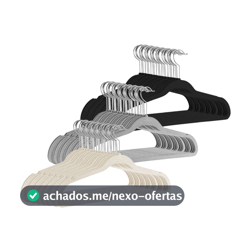 Kit Cabides Veludo Para Roupas Adulto 30 Unidades Fino Resistente