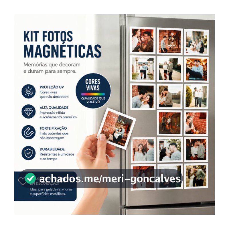 Kit Fotos Magnéticas Retrô - Personalizadas com Suas Fotos