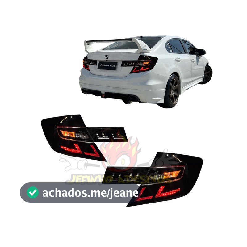 APLIQUE ADESIVO LANTERNA Honda Civic G9 MASCARA NEGRA
