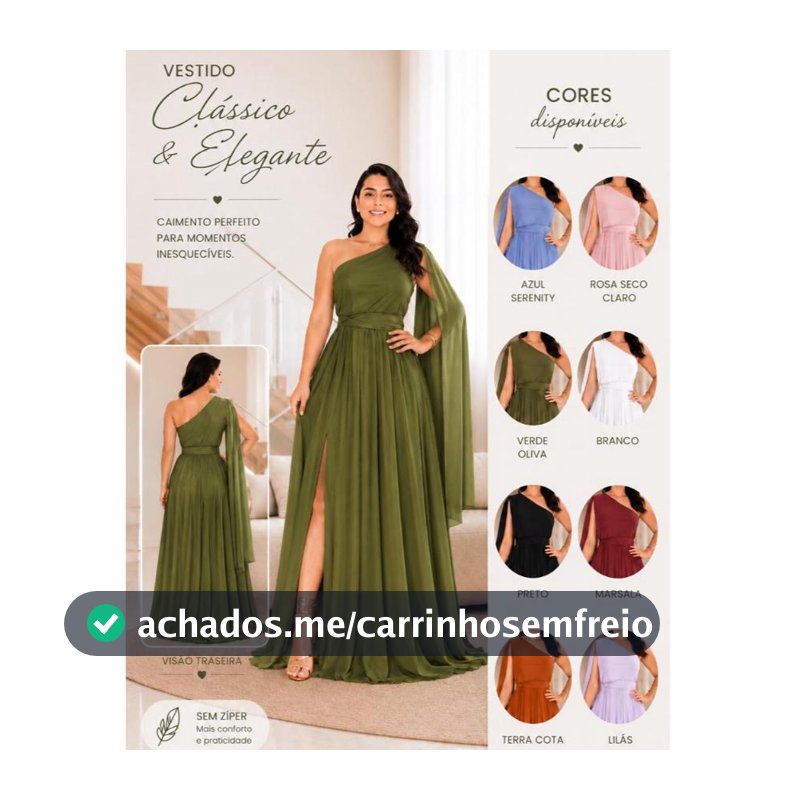 VESTIDO COM FENDA LONGO PARA CASAMENTO, MADRINHAS, FESTA E FORMATURAS