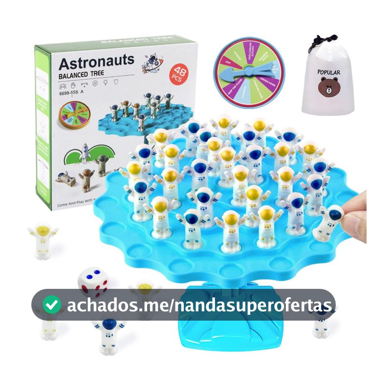 Jogo de Equilíbrio de Astronauta Tabuleiro Espacial Infantil, Brinquedo de Empilhamento Educação Interação Pai-Filho