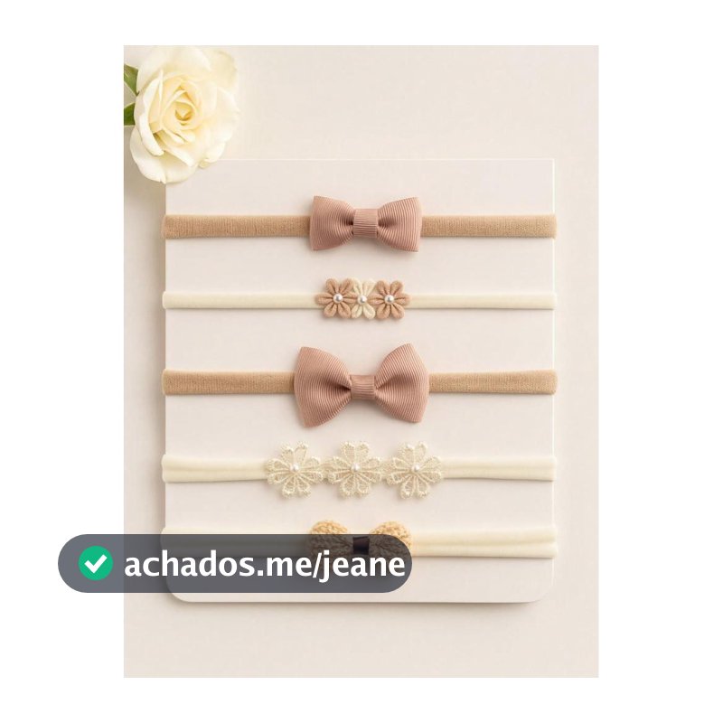 Kit de Boas-Vindas Laços Na Meia De Seda 5 Unidades Tiaras de Maternidade Bebê
