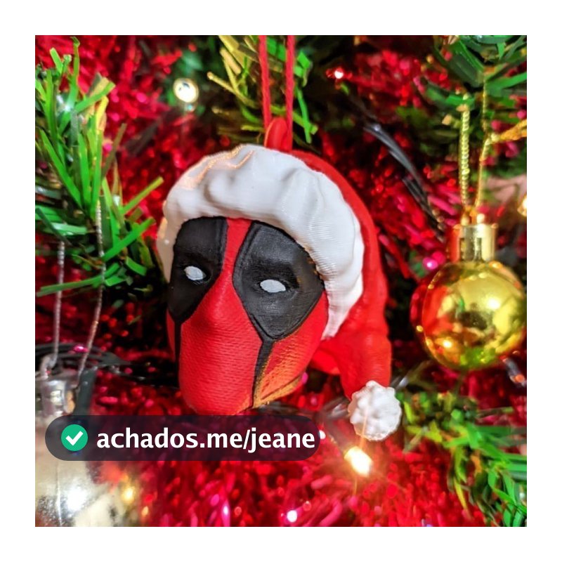 Decoração Enfeite para Árvore de Natal Geek Deadpool Marvel Avengers Vingadores Xmen