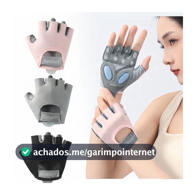 Luvas esportiva unissex de meio dedo academia Exercicios Com Munhequeira Fit Musculação ajuste