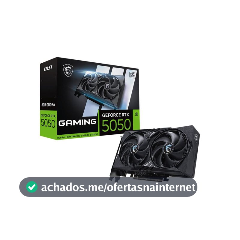 Placa de Vídeo MSI NVIDIA GeForce  RTX 5050 GAMING OC  8G  912-V538-009