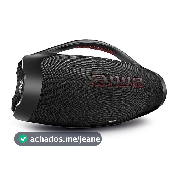 Caixa De Som Boombox Aiwa AWS-BBS-01B 200w IP66 30hs Bateria