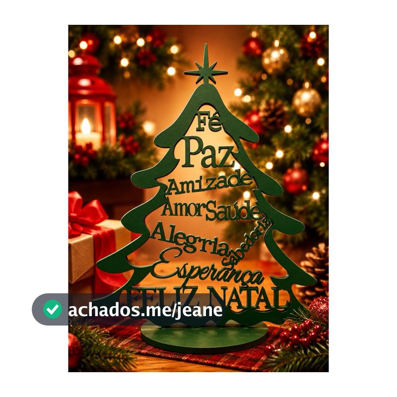 10 Árvore de natal em mdf Frases Verde