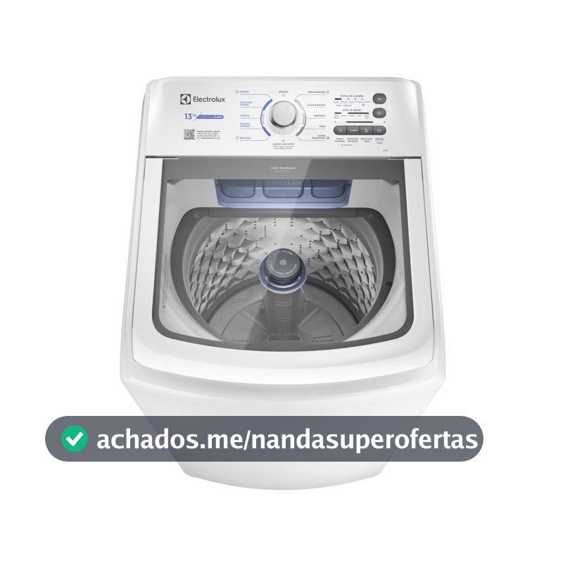 Máquina de Lavar Electrolux 13kg Branca Essential Care com Cesto Inox e Jet&Clean (LED13)