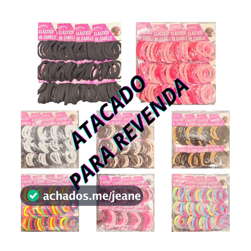 Kit 720 a 2160 Xuxinhas Para Revenda Atacado Meia Macia Elástico de Cabelo Rabicó
