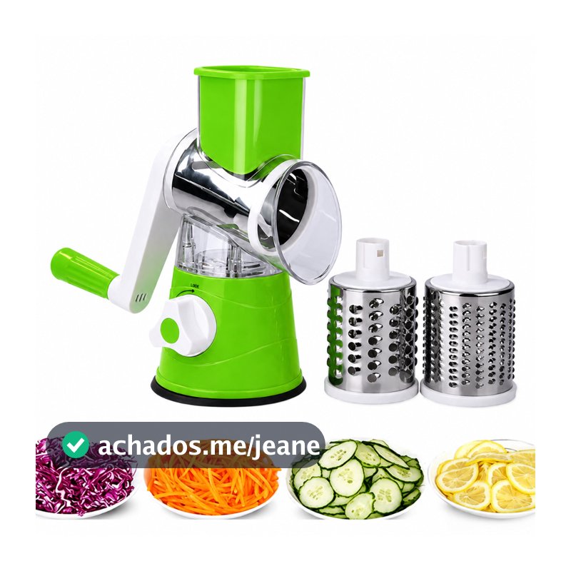 Cortador de Legumes 3 em 1, Cilindro Manual, Ralador de Queijo, Cortador em Tiras, Acessório de Cozinha Versátil