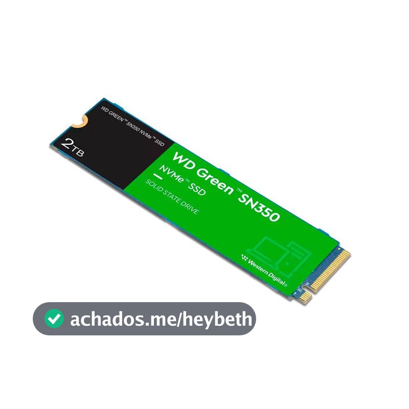 SSD WD Green SN350 2TB M.2 2280 NVME PCIE 3.0 3200Mb/s - WDS