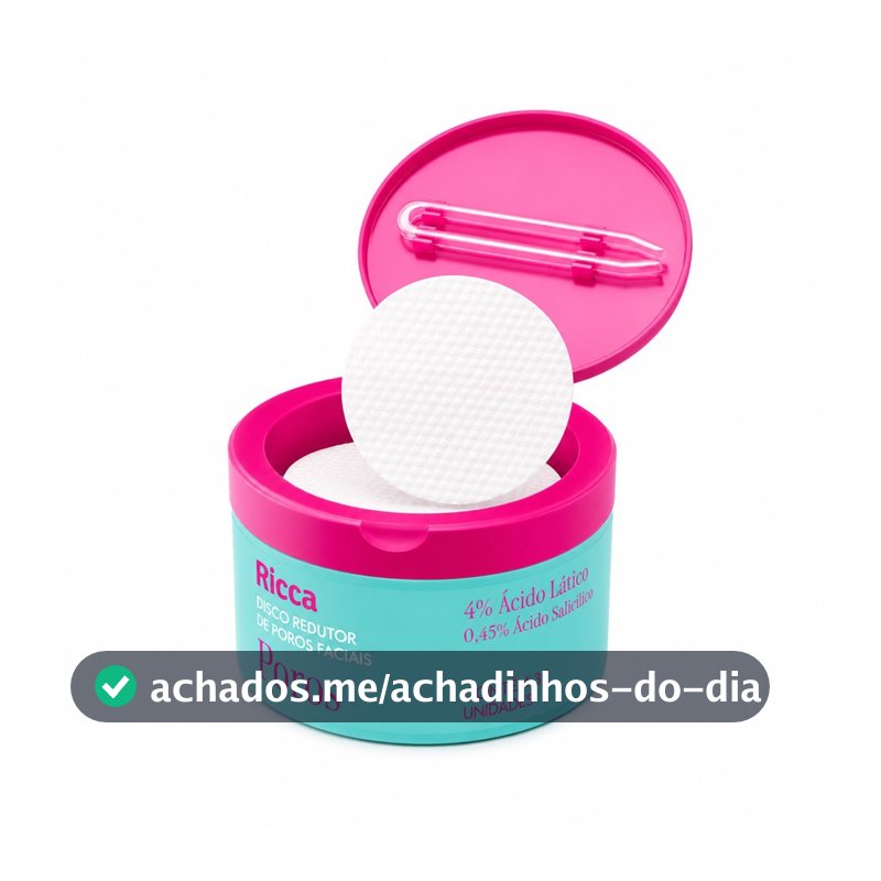 Disco Redutor de Poros Facial Esfoliante Pele Oleosa Antiacne Ricca 35unidades