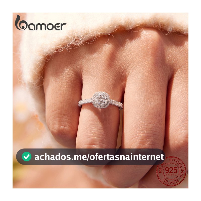 Anéis De Prata Esterlina 925 Bamoer Bud Moissanite Design Para Joias Femininas De Casamento