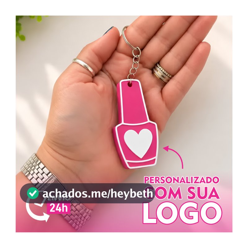Kit 90 Unidades de Chaveiro Abridor de Lata Personalizado com Sua Logo Manicura Nails Brinde Presente Mimo