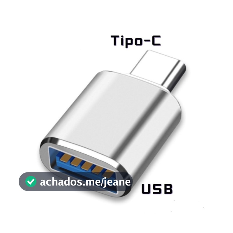 Adaptador Conector Tipo C para USB 3.0 OTG Conversor Macho USB-C Velocidade 4.1 Ultra rápido