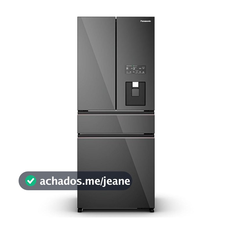 Refrigerador French Door Panasonic 04 Portas Frost Free com 540 Litros Dark Glass - DB69