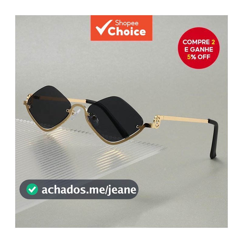 Óculos De Sol Triangulares Retrô Com Proteção UV400 Unissex Da Moda Para Homens E Mulheres