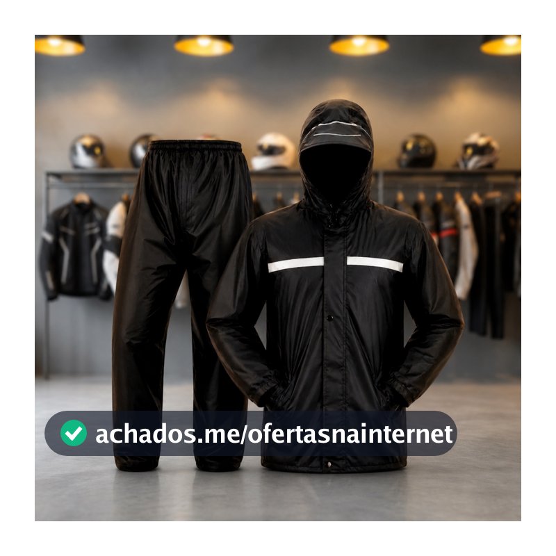 Capa De Chuva Moto Motoqueiro Impermeável Reforçada
