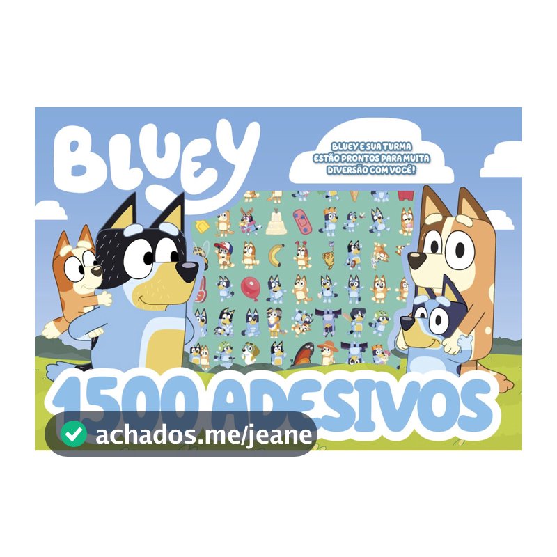Bluey Prancheta para Colorir com 1.500 Adesivos