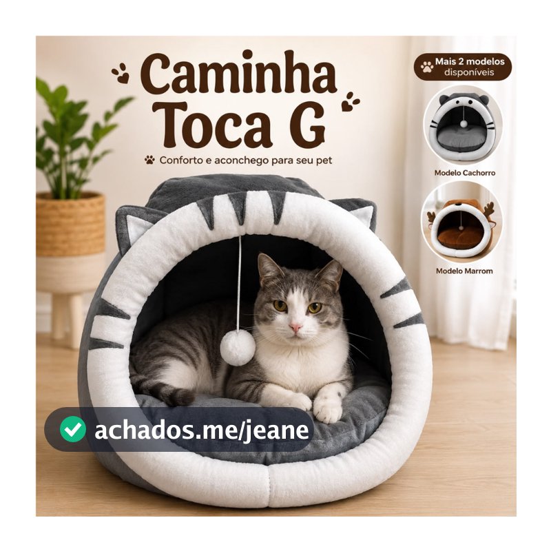 Caminha Toca G para Gatos Cachorros Iglu Pet Pelucia 3 Modelos