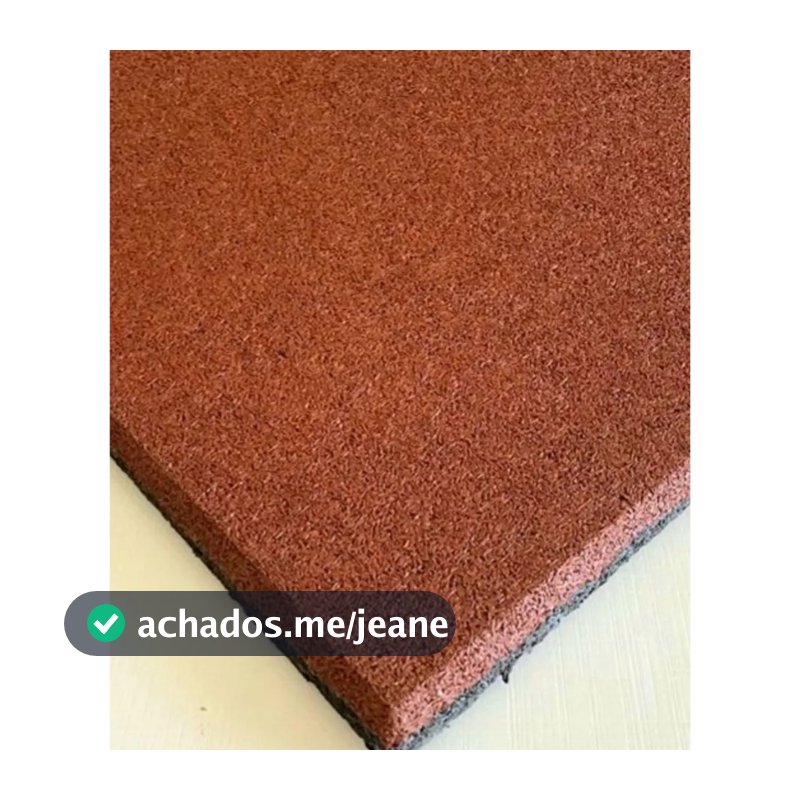 Piso de Borracha Terracota Espessura 15mm - 50x50cm Terracota