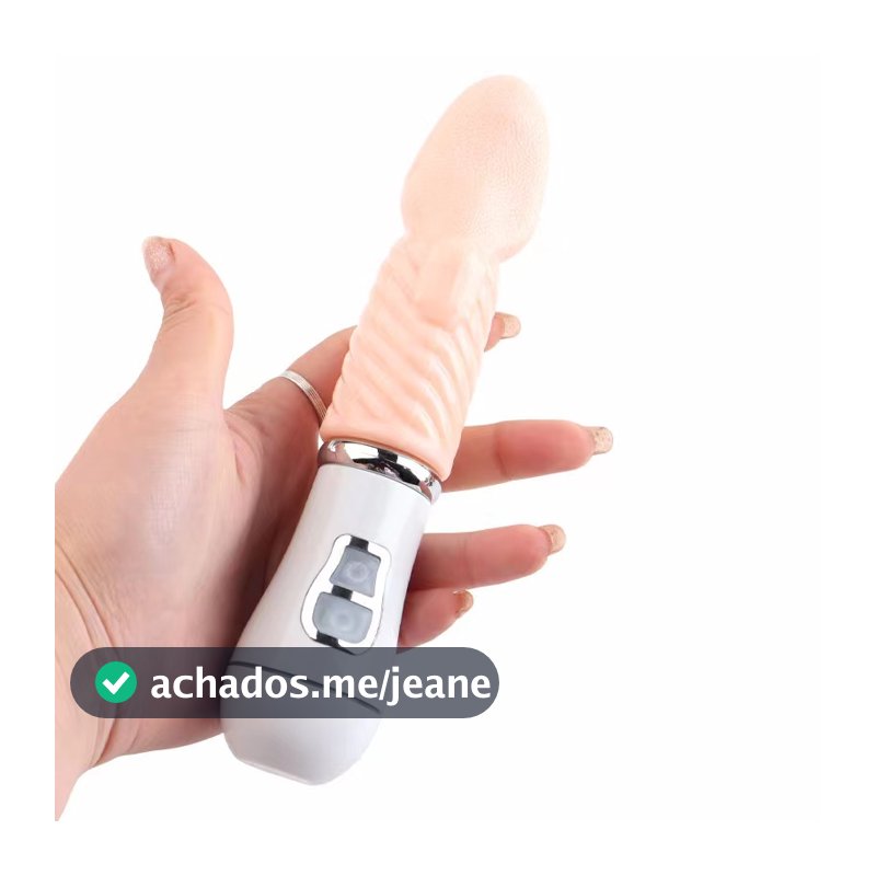 Vibrador Língua Recarregável com Rotativo e textura realista VBR-32B