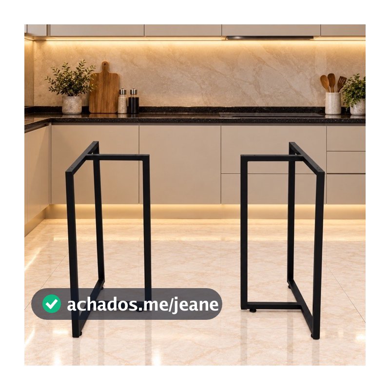 Base Industrial Luxo para Mesa 75x60 Aço Reforçado