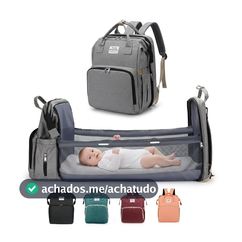 Mochila Maternidade Bolsa Bebê Térmica Com Berço E Trocador